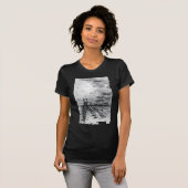 T-shirt Cancun Beach noir et blanc nuageux (Devant entier)
