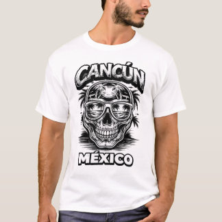 T-shirt cancun caravela blanco y negro