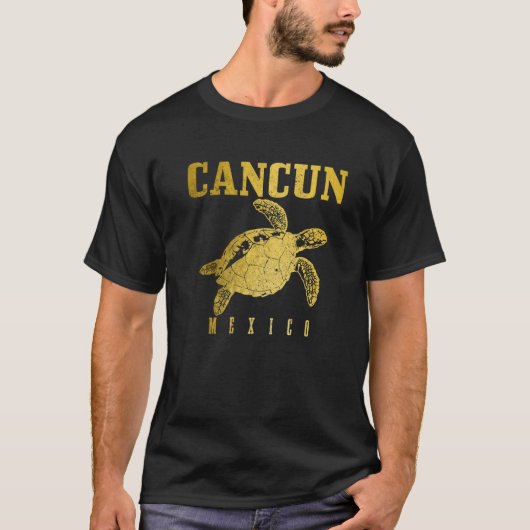 T-shirt Cancun Mexico Sea Turtle Beach Scuba Diving Diver (Devant)