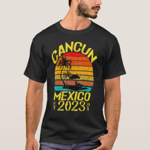 T-shirt Cancun Mexique 2023 Souvenir Famille Correspondant
