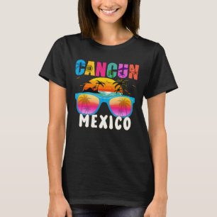 T-shirt Cancun Mexique 2025 Vacances Plage Famille Corresp