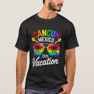 T-shirt Cancun Mexique 2025 Voyage Voyage Trip Plage Été