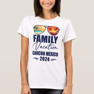 T-shirt Cancun Mexique jumeler vacances familiales 2024 Fa