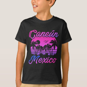 T-shirt Cancun Mexique Palm Trees Vintage voyage Souvenirs