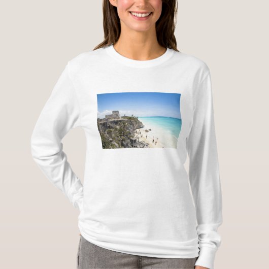 T-shirt Cancun, Quintana Roo, Mexique - Ruines sur une col (Devant)