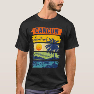 T-shirt Cancun Vacation 2026 Sea Sand Beach Summer Trip Re