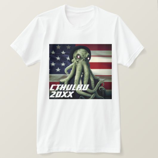 T-shirt Candidat drôle "Cthulhu 20XX" (Design devant)