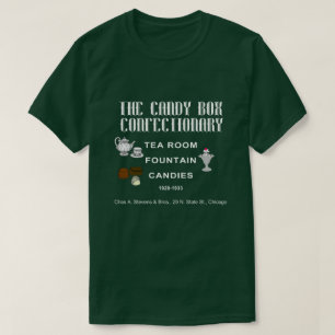 T-shirt Candy Box Confectionary, Chas A Stevens, Chicago