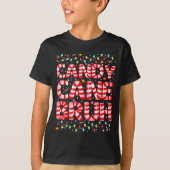 T-shirt Candy Cane Bruh Tree Light Pjs Christmas Xmas Men  (Devant)