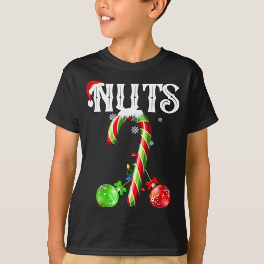 T-shirt Candy Cane Chest Nuts Couples Funny Chestnuts Xmas (Devant)