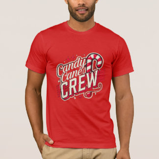 T-shirt Candy Cane Crew Christmas Family Holiday Matching 
