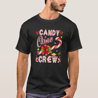 T-shirt Candy Cane Crew Family Christmas Matching Group Ou