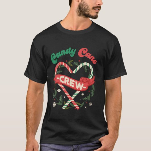 T-shirt Candy Cane Crew Family Christmas Squad Matching Ca (Devant)