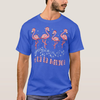 T-shirt Candy Cane Flamingoes Fa La La MINGO Flamingo Chri