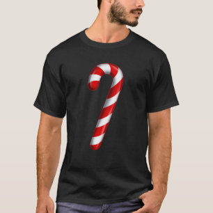 T-shirt Candy Cane Merry and Bright Red and White Candy Co