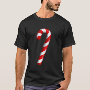 T-shirt Candy Cane Merry and Bright Red and White Candy Co