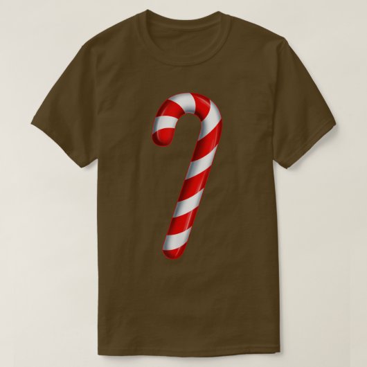 T-shirt Candy Cane Merry and Bright Red and White Candy Sw (Design devant)