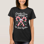 T-shirt Candy Cane Squad Cute Christmas Matching Design  (Devant)