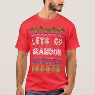 T-shirt Candy Canes GoBrandon Sarcastic Meme Ugly Christma