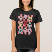 T-shirt Candy Conversation Hearts Retro Groovy Valentines (Devant)