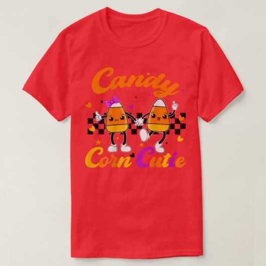 T-shirt Candy Corn Cutie Kid Halloween Girl (Design devant)