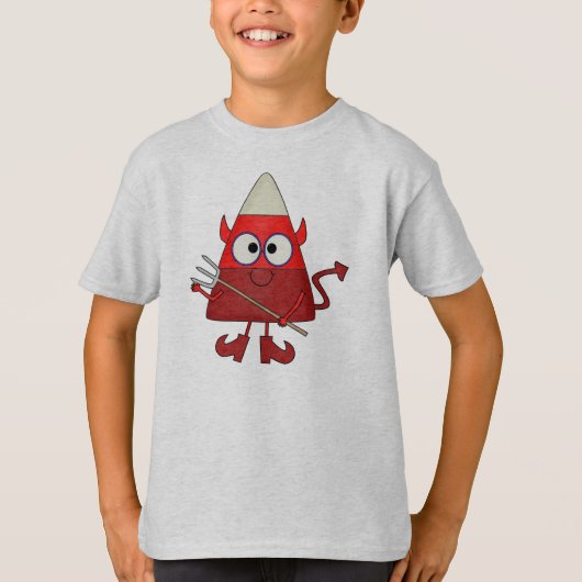 T-shirt Candy Corn Devil Halloween (Devant)