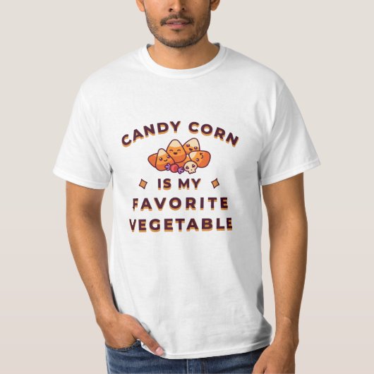 T-shirt Candy Corn Halloween (Devant)