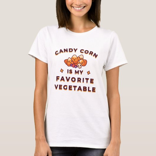 T-shirt Candy Corn Halloween (Devant)