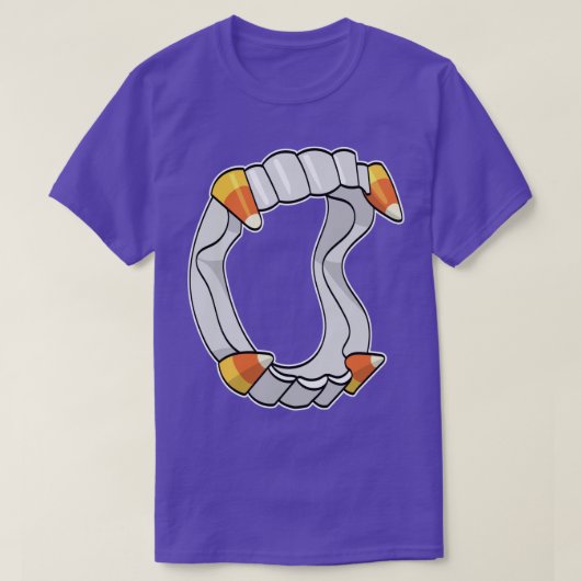 T-shirt Candy Corn Vampire Fangs 2 (Design devant)