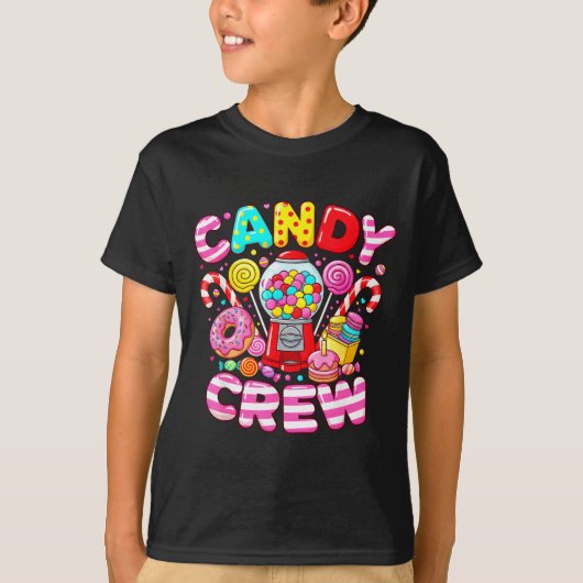 T-shirt Candy Crew Matching Group Colorful Sweets Party (Devant)