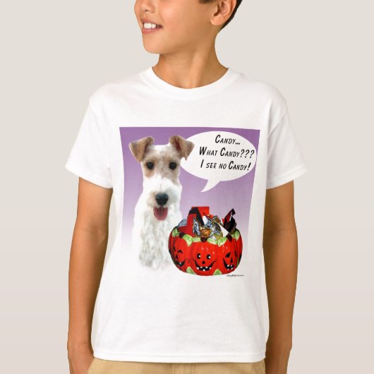T-shirt Candy Halloween Fox fil Terrier (Devant)