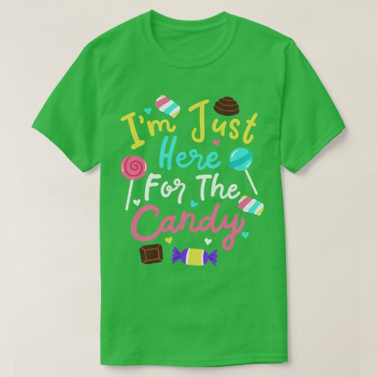T-shirt Candy Halloween Tricoter ou traiter (Design devant)