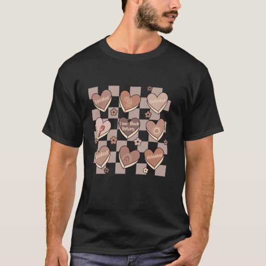 T-shirt Candy Heart Je Suis Noir Histoire Mois Africain Am (Devant)