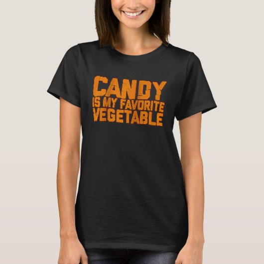 T-shirt Candy Is My Favorite Vegetable  Raglan Baseball (Devant)