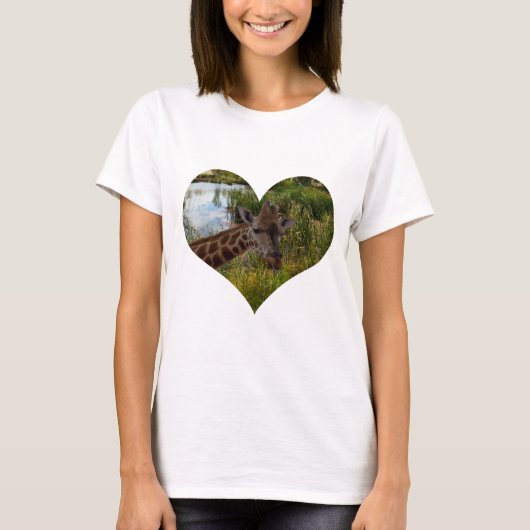 T-shirt Candy La Marche De La Giraffe Nature, (Devant)
