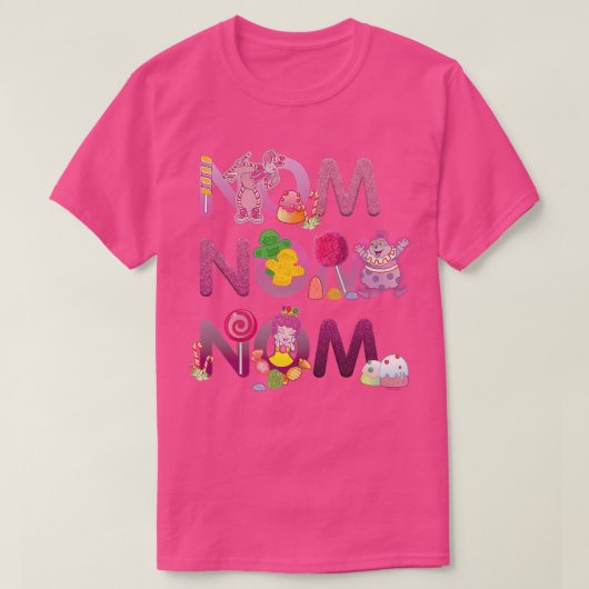 T-shirt Candy Land Nom, Nom, Nom8 (Design devant)