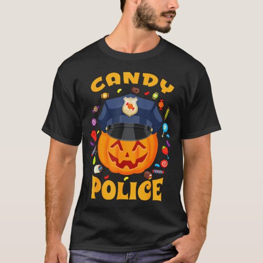T-shirt Candy Lice Halloween Party Costume Security Funny  (Devant)