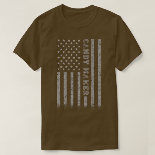 T-shirt Candy Maker American Flag 72 (Design devant)