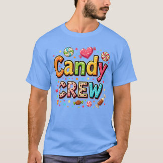 T-shirt Candy Party Crew Lover mignonne Halloween Trick ou