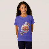 T-Shirt Candy rose ronde (Devant entier)