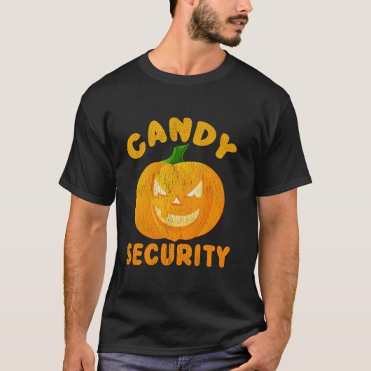 T-shirt Candy Sécurité Halloween drôle (Devant)