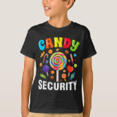 T-shirt Candy Security Funny Halloween Costume  (Devant)