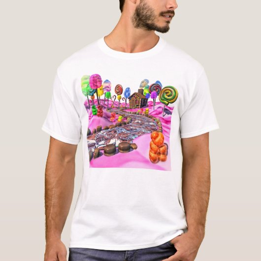 T-shirt Candyland rose (Devant)