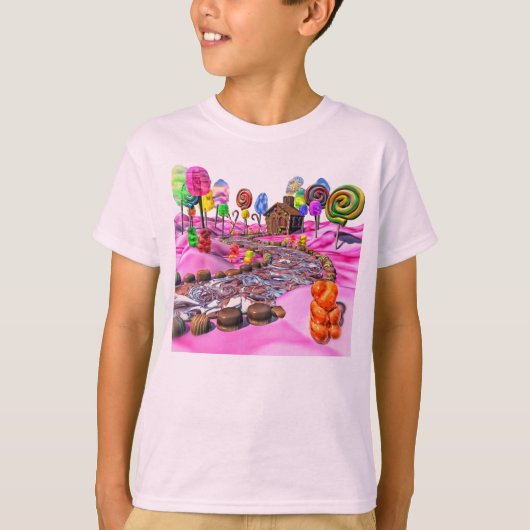 T-shirt Candyland rose (Devant)