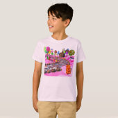 T-shirt Candyland rose (Devant entier)