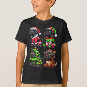T-shirt Cane Corso Christmas Tree Père Noël Elf Costume Ch