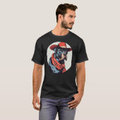 T-shirt Cane Corso Cowboy Chien Drôle Far West (Devant entier)