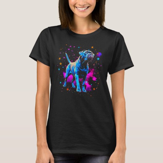 T-shirt Cane Corso Dog in Space (Devant)