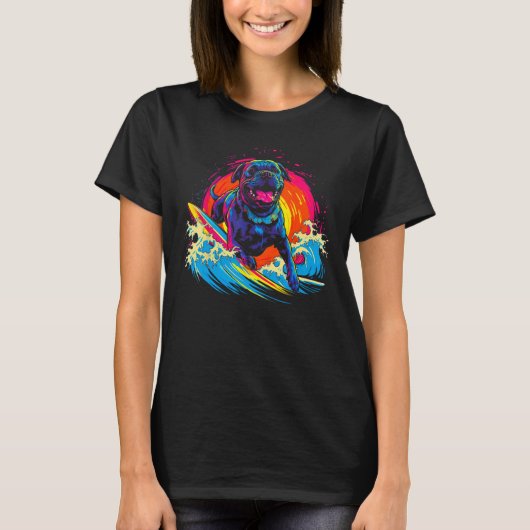T-shirt Cane Corso Dog Surfer (Devant)