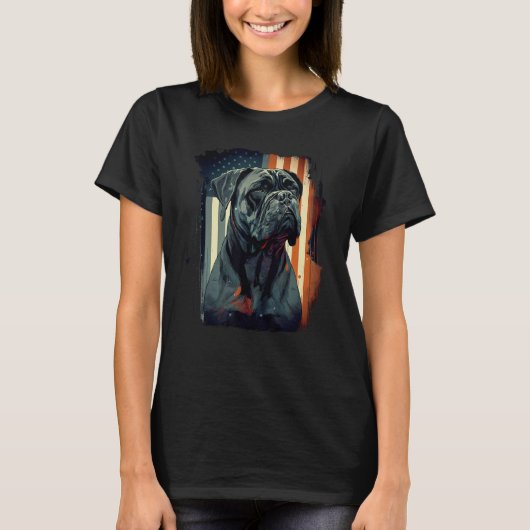 T-shirt Cane Corso Italian Mastiff Dog Patriotic USA Ameri (Devant)